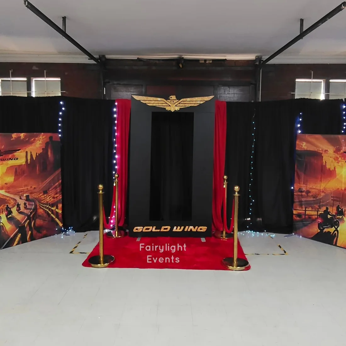Honda Goldwing branded corporate event red carpet entrance